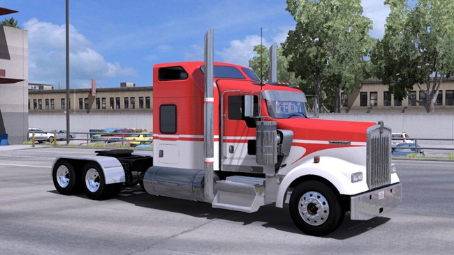 Kenworth-W900-Beyaz-Kirmizi-Skin