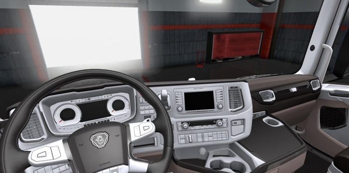 ETS 2 – Scania 2016 Beyaz İç Mekan (1.30.x)