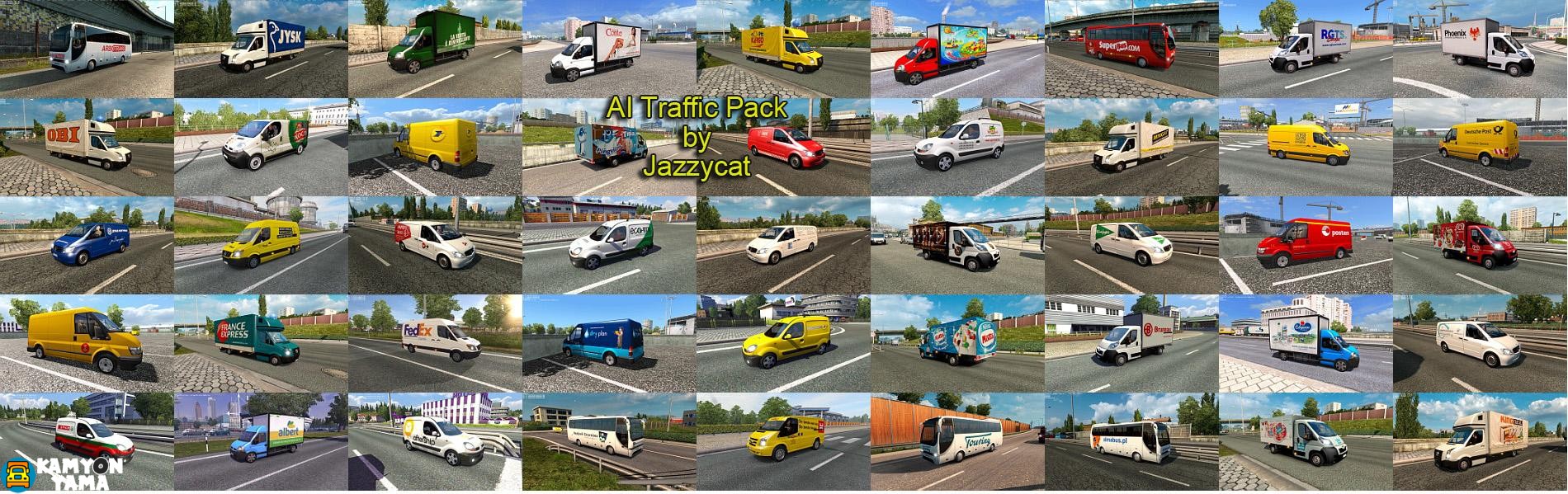 ETS2 – Jazzycat Trafik Araba Paketi (1.30.x)