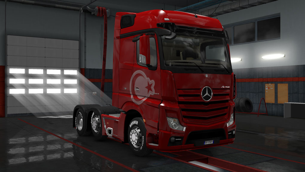 ETS2 –  Mercedes-benz Actros İci̇n Reklendi̇ri̇lebi̇li̇r  Türk Bayragi