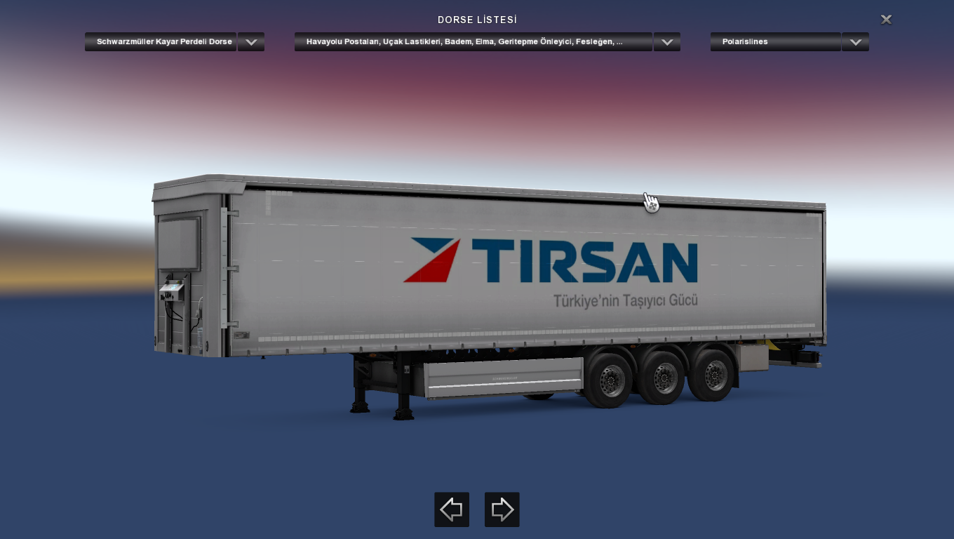 ETS2 – Tırsan dorse modu