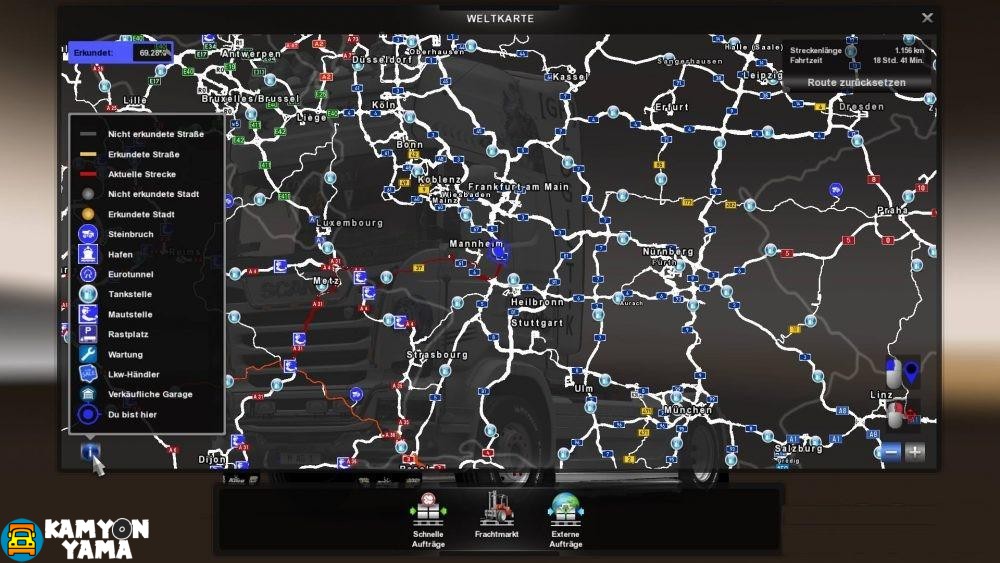 ETS2 – Bütün Kamyonlar için Yeni GPS işaretleri (1.30.x)