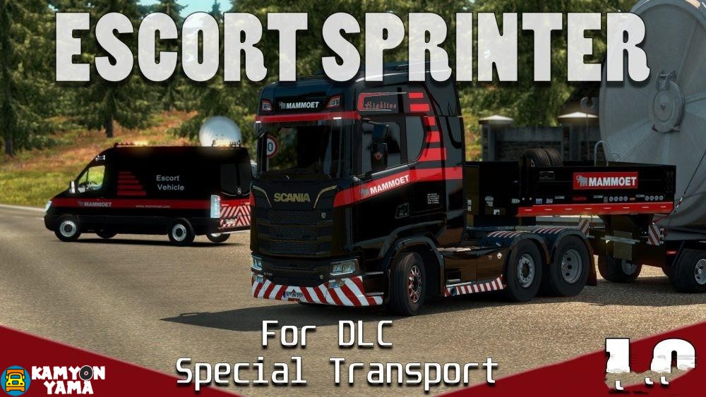 ETS2 – Ağır Yük Mammoet Eskort Araç Skini