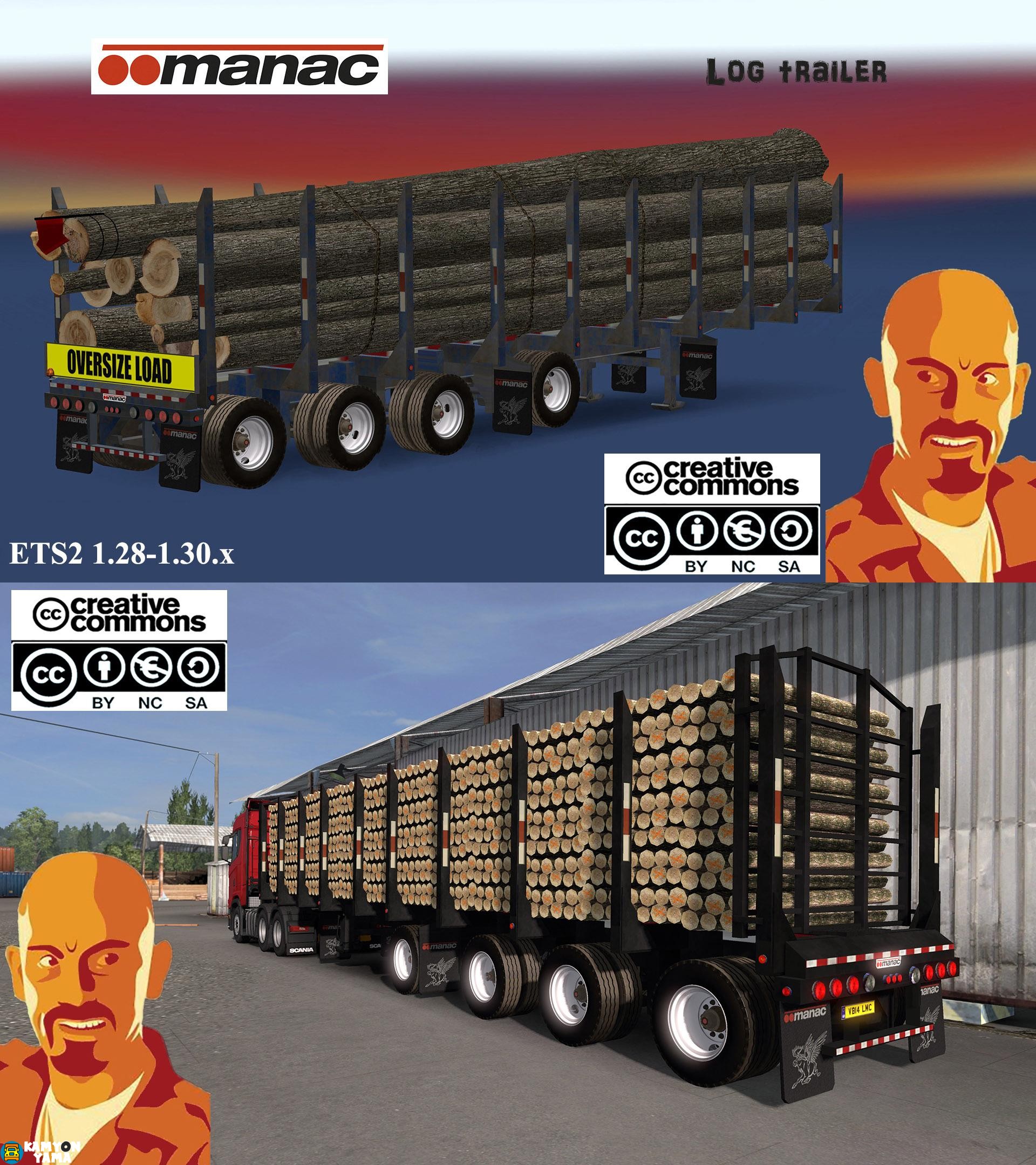 ETS2 – Manac 4 Aksı Tomruk Dorsesi