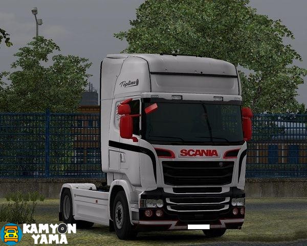 ETS2 – Scania RJL Kırmızı Beyaz Siyah Skin (1.30.x)
