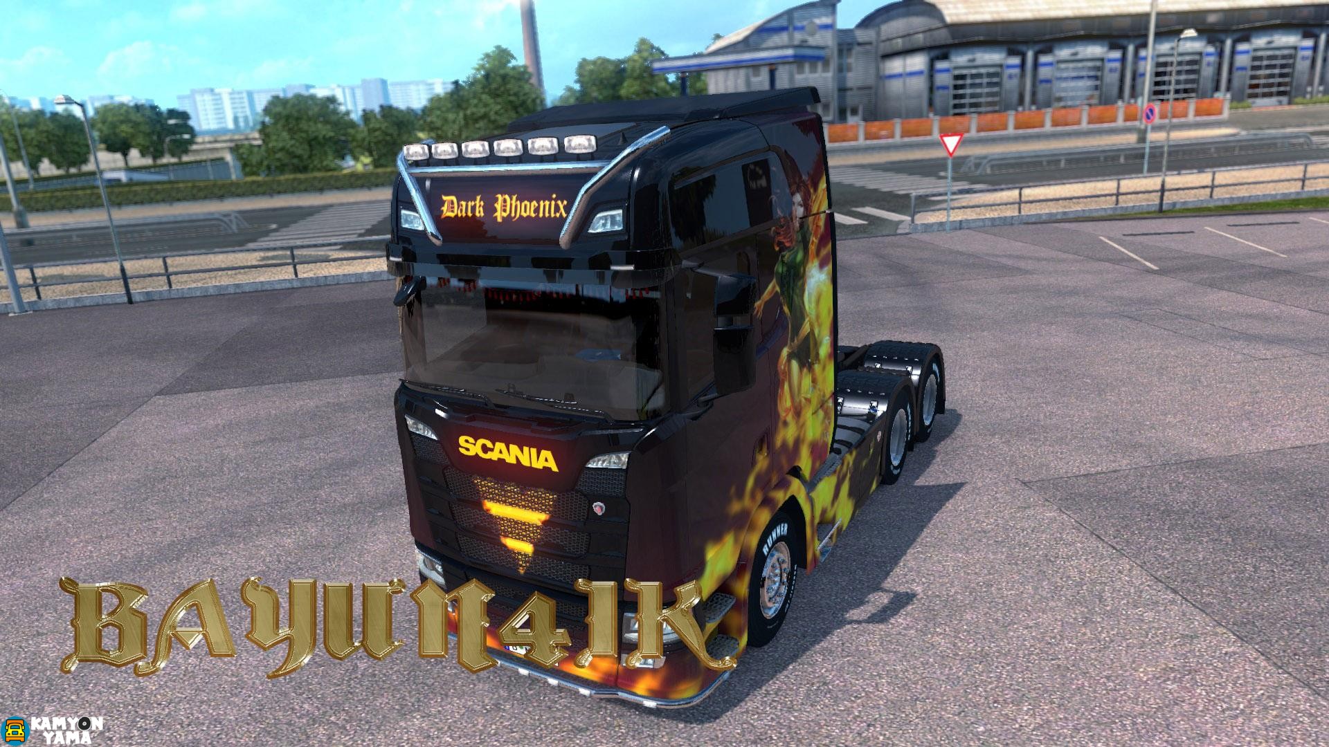 ETS2 – Scania R&S 2016 SCS DARK PHOENIX SKIN (1.30.x)