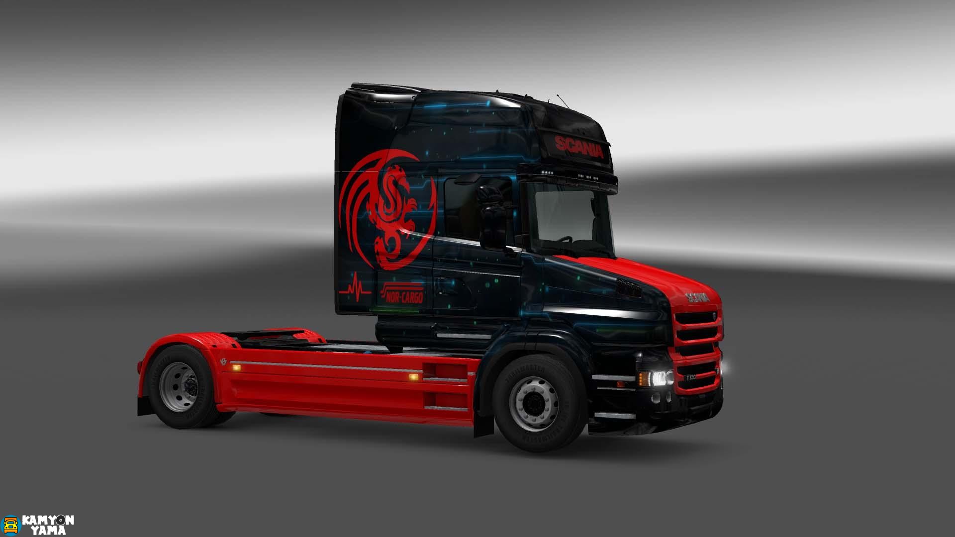 ETS2 – SCANIA RJL T Modeli için NOR CARGO Skin (1.30.x)