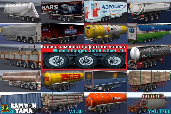 ETS 2 – Bütün Dorseler için Yeni Tekerlekler (1.30.x)