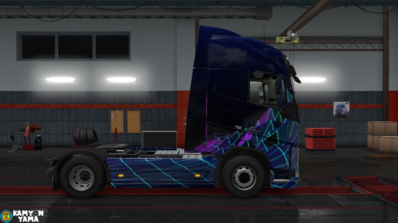 ETS2 – Volvo FH16 2012 Vaporwave Skin V2.0 (1.30.x)