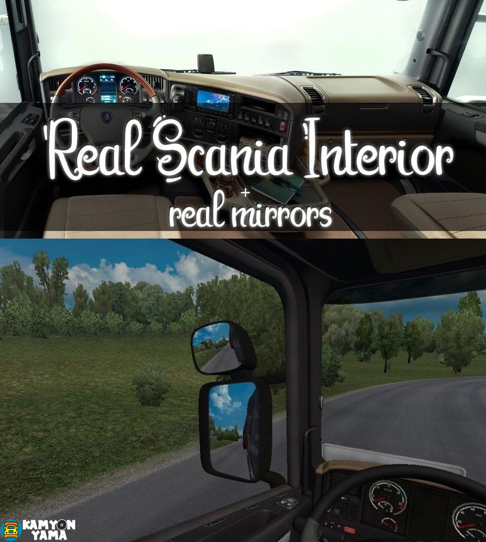 ETS2 – Gerçek Scania Kabin Görünümü ve Gerçekçi Aynalar