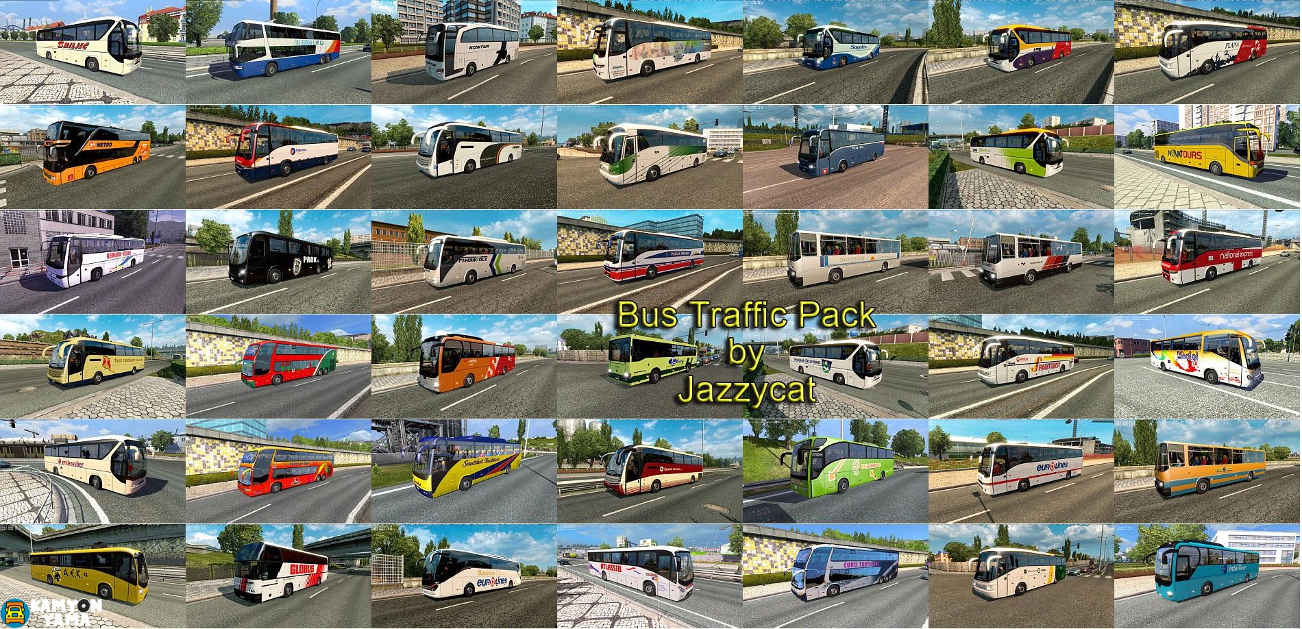 ETS2 – Jazzycat Trafik için Otobüs Paketi V3.4