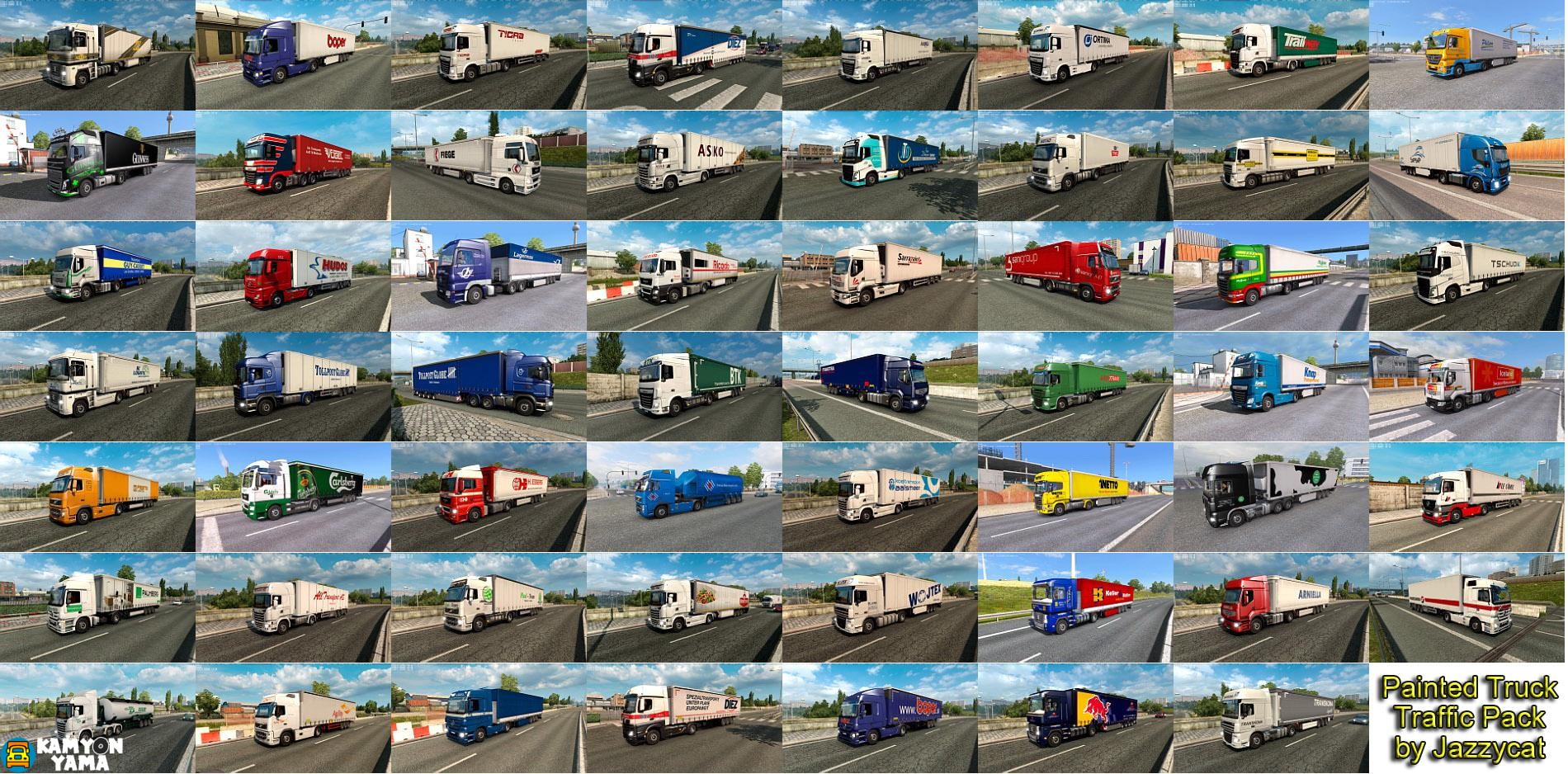 ETS2 – Jazzycat Trafik için Skinli Tır Paketi