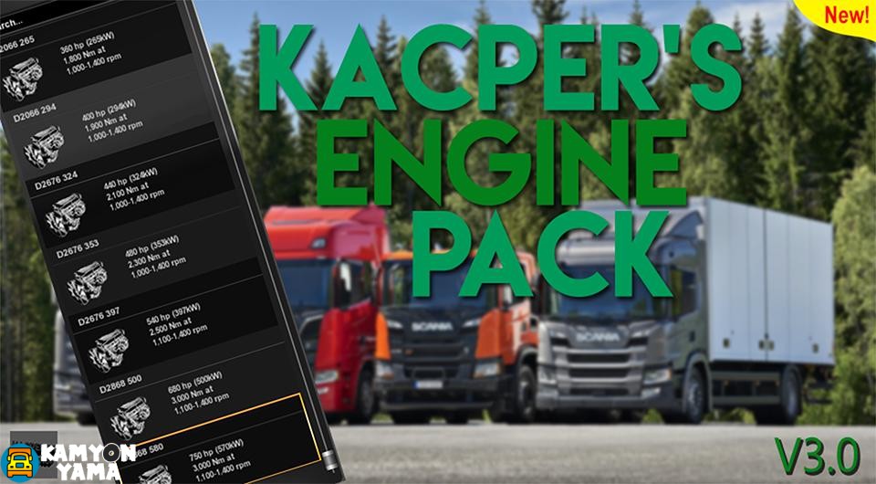 ETS2 – Kacper Mega Motor Paketi V3.0