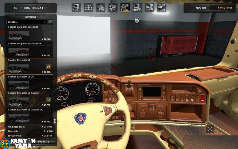 ETS2 – Scania RJL Deri Kabin Görünümü Modu