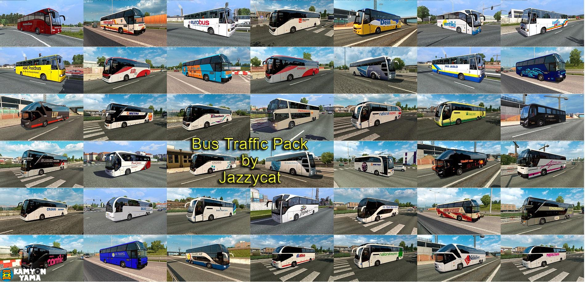ETS2 – Jazzycat  Trafik için Otobüs Paketi V3.5