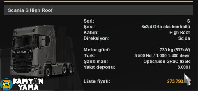 ETS2 – 3000 Litrelik Yakıt Tankı