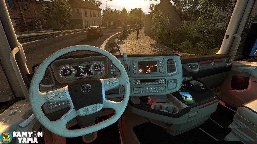 ETS2 – Scania Yeni Modeller için Alcantara Kabin Görünümü