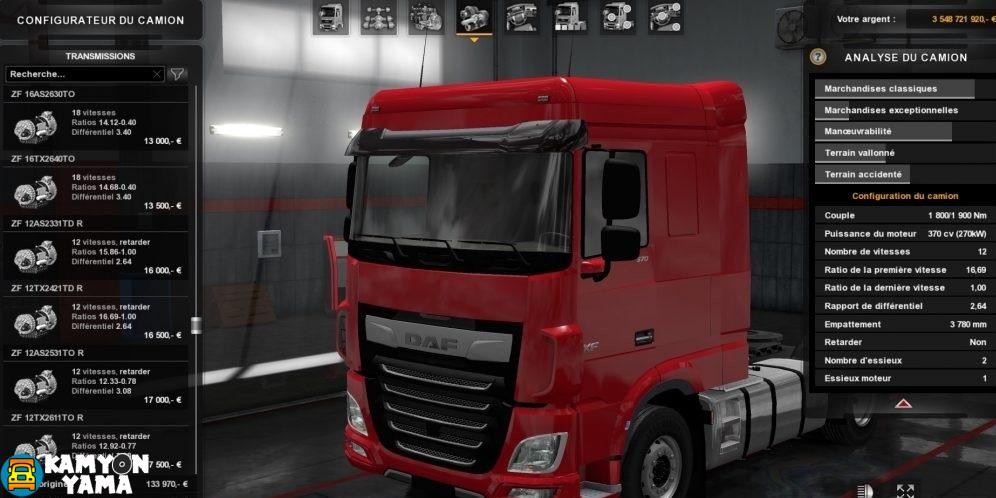 ETS2 – Daf Euro 6 Modifiyeli Şanzıman Modu V1.0