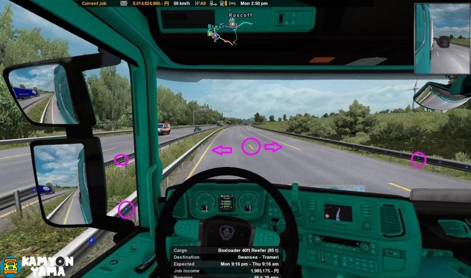 ETS2 – Fransa Yolları için Sarı Çizgiler V2.4