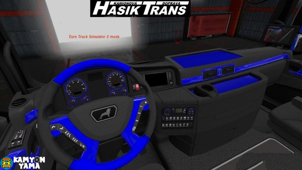 ETS2 – Man Tgx Siyah ve Mavi Kabin Görünümü Modu