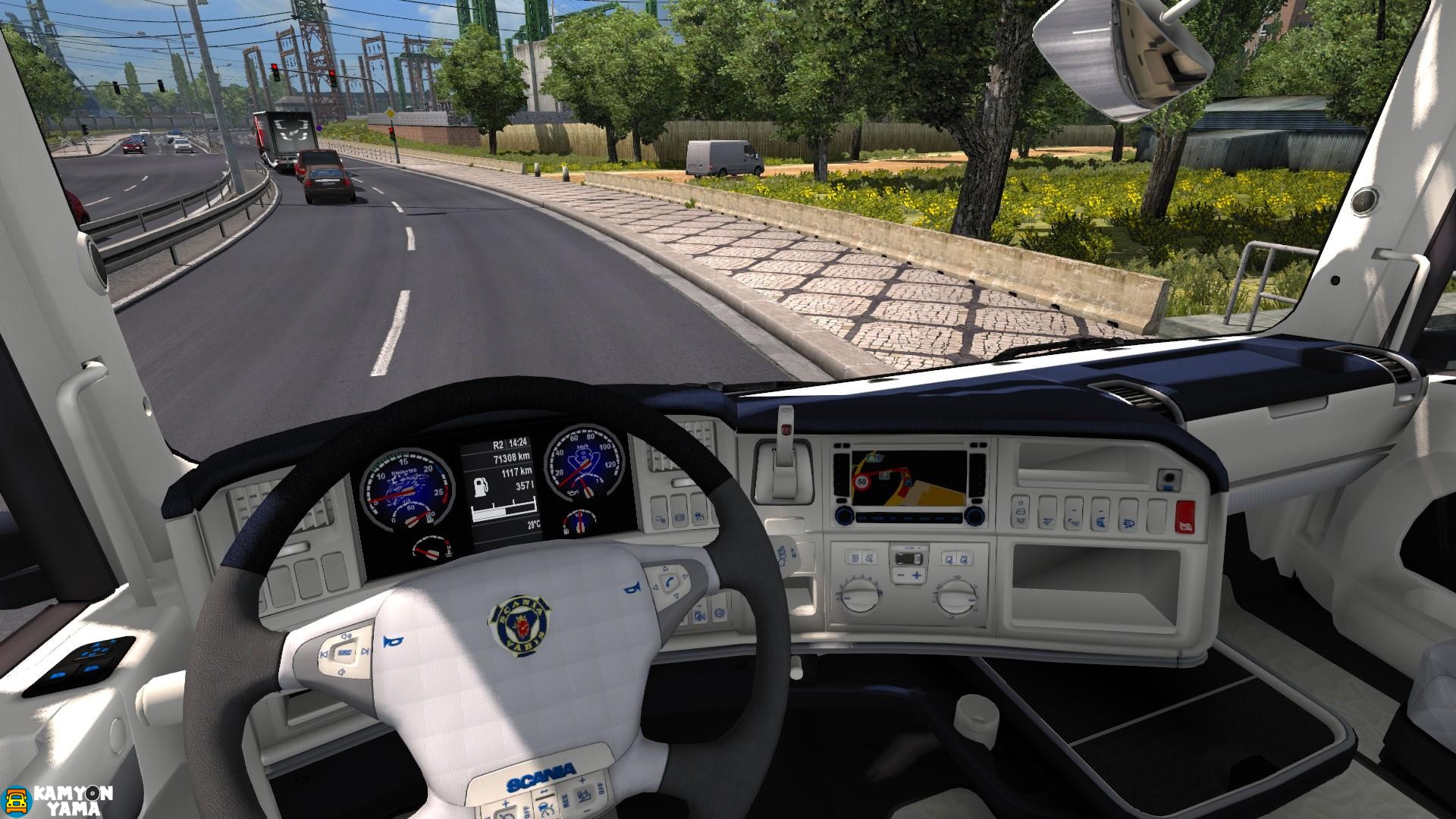 ETS2 – Scania Mavi-Beyaz İç Mekan V1.0