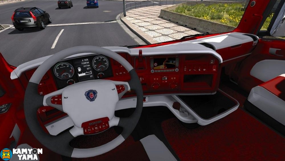 ETS2 – Scania R Kırmızı İç Mekan V1.0