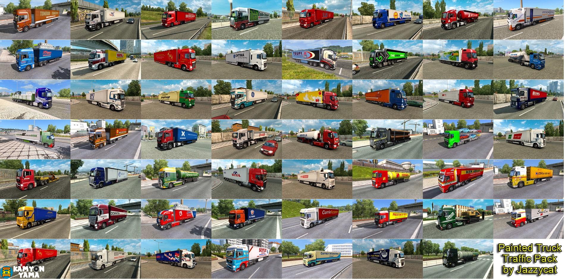 ETS2 – Boyalı Kamyon Trafik Paketi V5.4