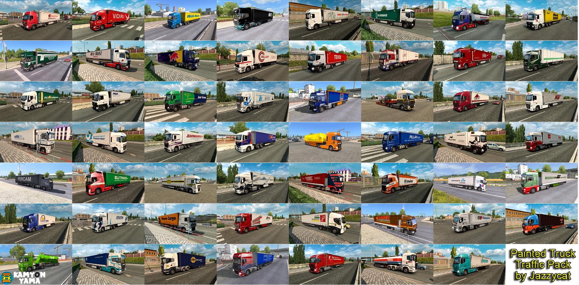 ETS2 – Boyalı Kamyon Trafik Paketi V5.3