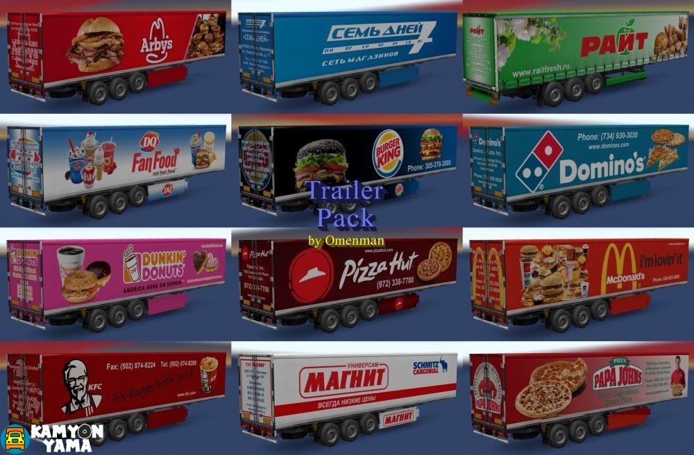 ETS2 – Yiyecek Dorseleri Paketi V2.0