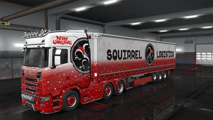 ETS2 – Squirrel Lojistik Xmas 2018 Krone Skin (1.33.X)