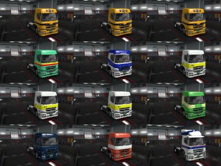 ETS2 – Mitsubishi Fuso Supergreat V Japonya Skin Paketi V1 (1.33.X)