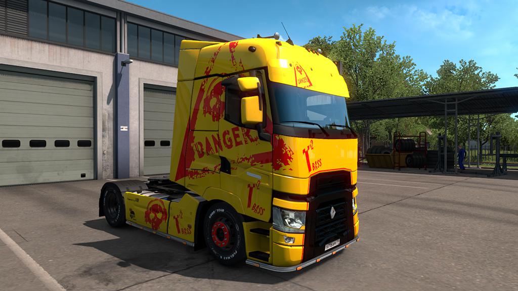 ETS2 – Renault Range T Danger Skin V1.0 (1.35.x)