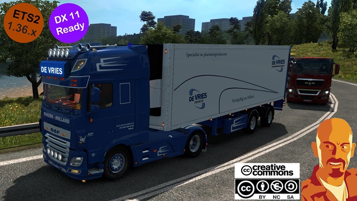 ETS2 – Daf Xf 116 Devries + Dorse Modu (1.36.x)