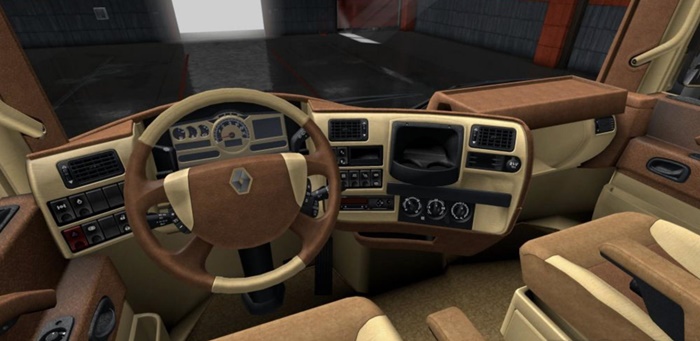 ETS2 – Renault Magnum Kahverengi Deri Interior (1.36.x)