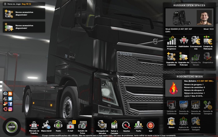 ETS2 – Rusya Açık Haritası Profil Modu 7.5 (1.35.x)