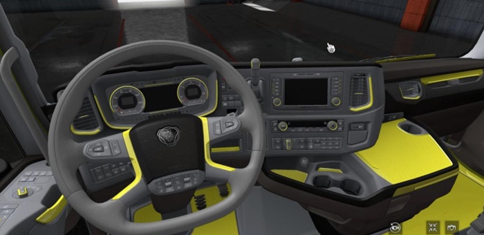 ETS2 – Scania S & R 2016 Gri – Sarı Interior (1.36.x)