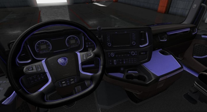 ETS2 – Scania S & R Siyah – Mor Interior (1.36.x)