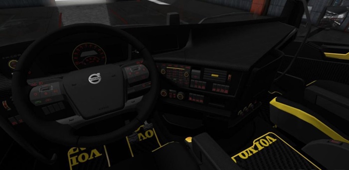 ETS2 – Volvo FH 2012 Siyah – Sarı Interior (1.36.x)