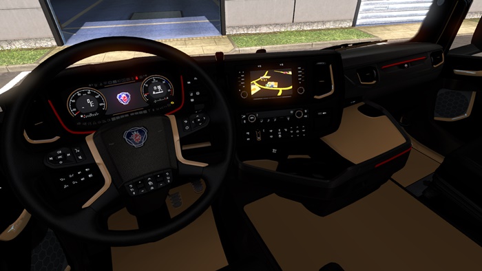 ETS2 – Scania S & R 2016 Siyah – Kahverengi lnterior (1.36.x)