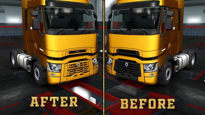 ETS2 – Renault Range T Boyanabilir Izgara (1.36.x)