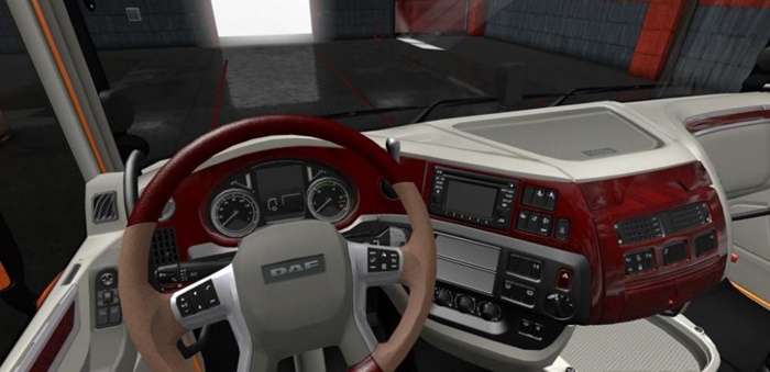 ETS2 – Daf E6 Kırmızı-Beyaz Interior (1.36.x)