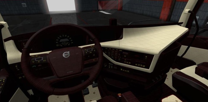 ETS2 – Volvo FH 2012 Bordo – Bej Lüks İç Mekan (1.36.x)