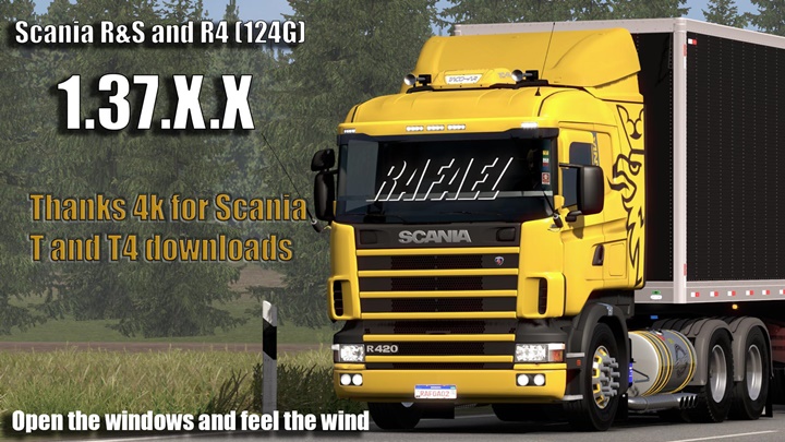 ETS2 – Scania R&S – 124G Brezilyalı Çekici Modu (1.37.x)