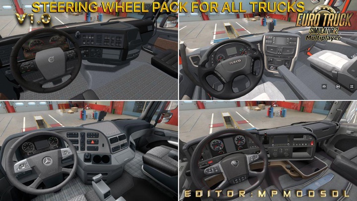 ETS2 – Bütün Tırlar için Direksiyon Paketi (1.38.x)