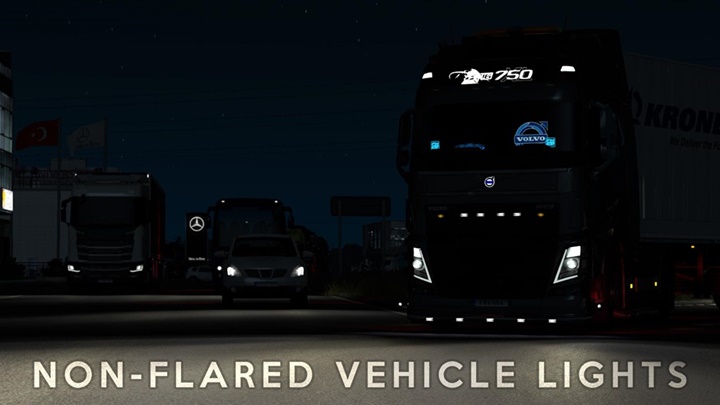 ETS2 – Parlama Efektsiz Araç Işıkları Modu V4 (1.38.x)