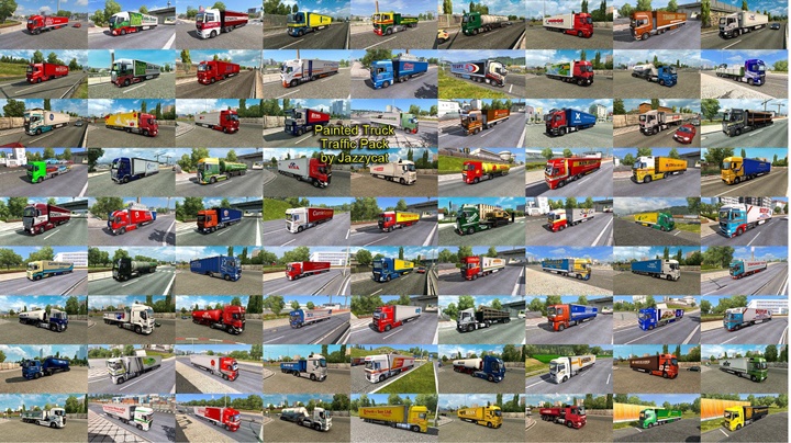 ETS2 – Boyalı Kamyonlar Trafik Paketi V11.3 (1.38.x)