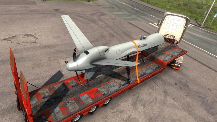 ETS2 – Mq-9 Reaper 4K Ağır Yüklü Dorse Modu (1.38.x)