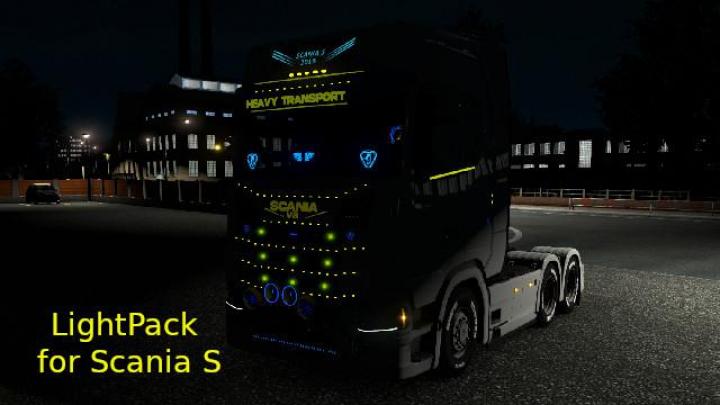 ETS2 – Scania S Işıklı Logo Paketi (1.38.x)