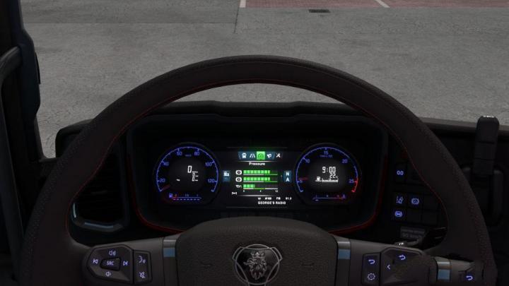 ETS2 – Scania S Mavi Işıklı Gösterge Paneli (1.38.x)