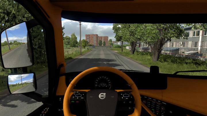 ETS2 – Volvo Siyah-Turuncu İç Mekan Modu (1.39.x)